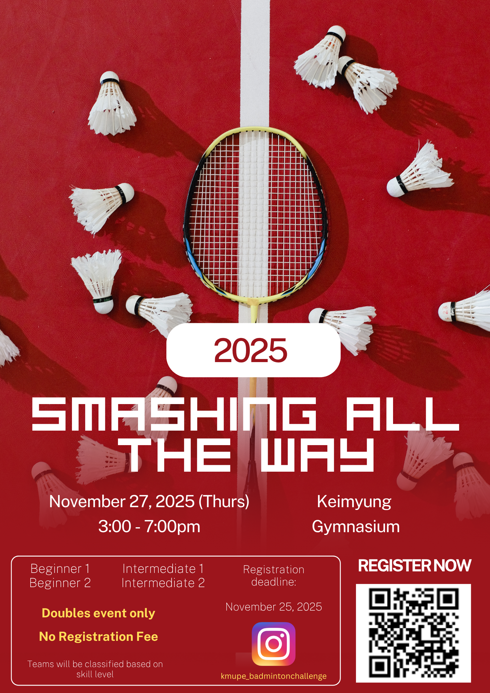 2025학년도 체육학과 'SMASHING ALL THE WAY'!!!